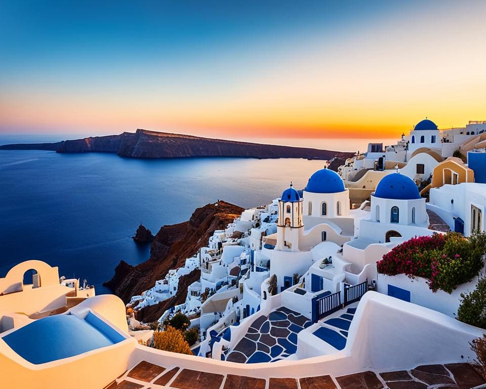 mooie zonsopkomst in Griekenland