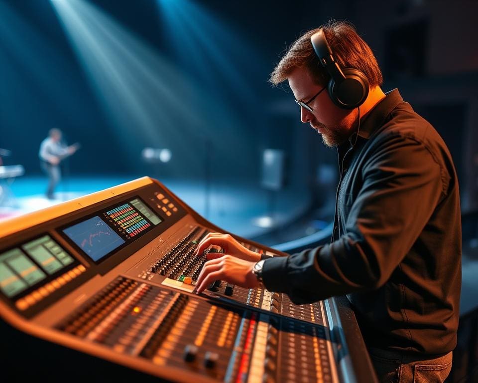 Hoe runt een technicus de geluidstafel live?