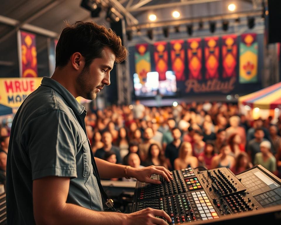 Wat doet een productieassistent op een festival?