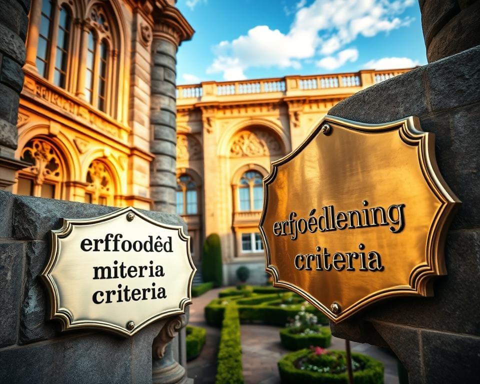 erfgoedlening criteria