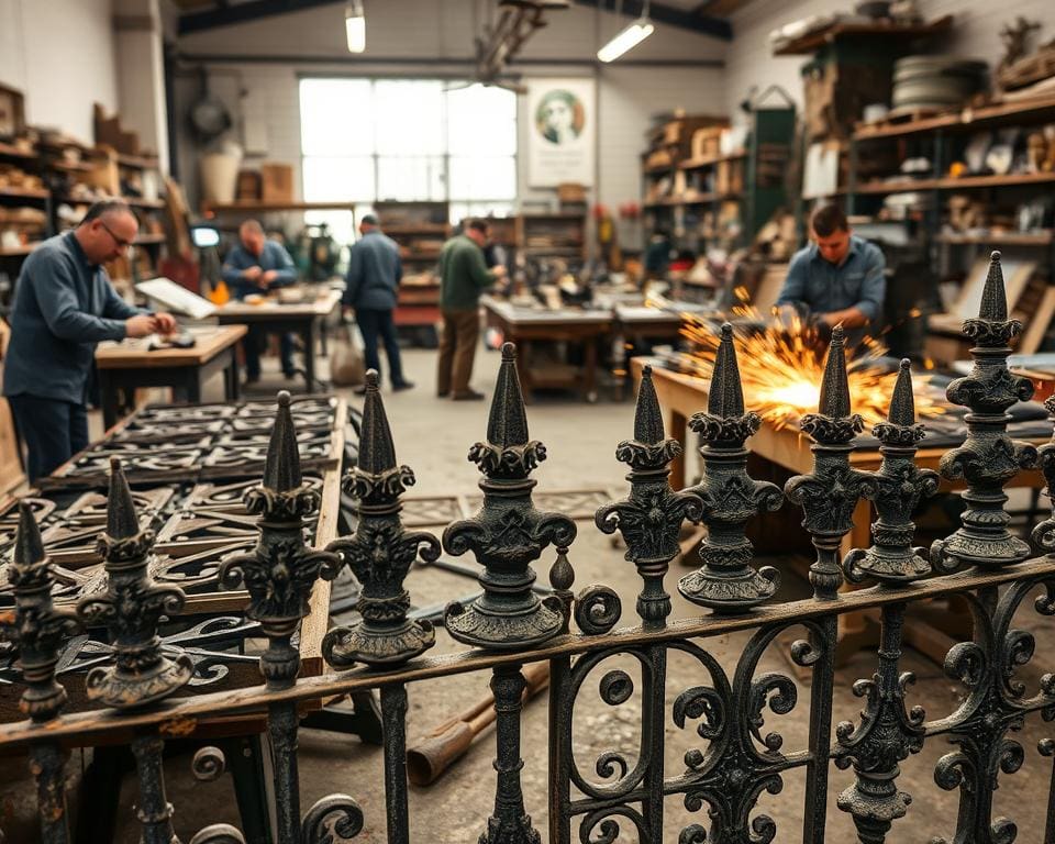 restauratie proces van smeedijzeren hekwerken