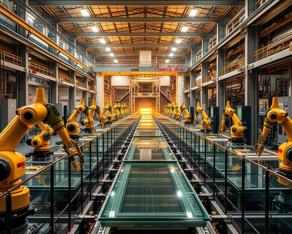 Geautomatiseerde glasproductielijnen voor de bouwsector