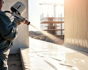 Hoe werkt natlakspuitwerk in de bouwsector?