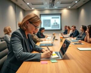 Hoe werkt een notulist bij grotere vergaderingen?