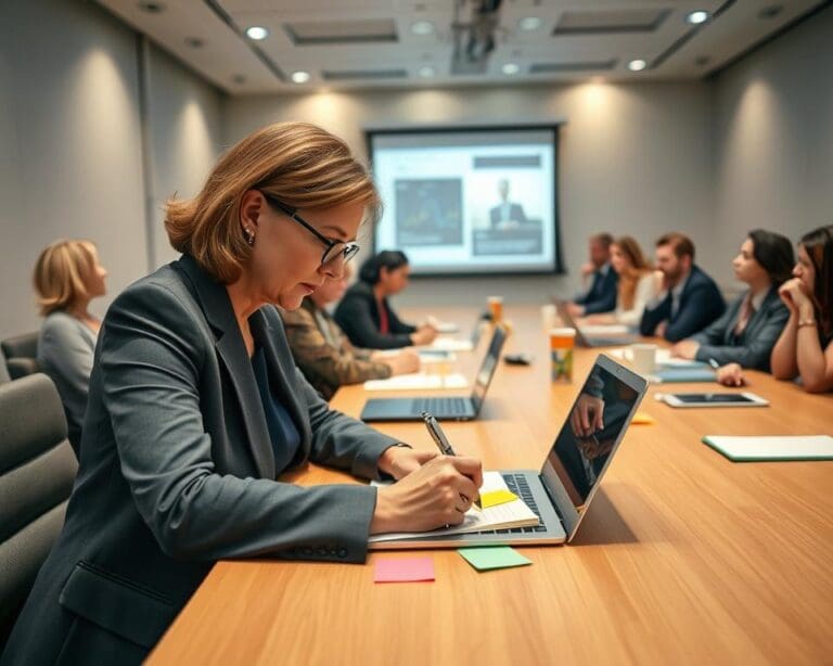 Hoe werkt een notulist bij grotere vergaderingen?