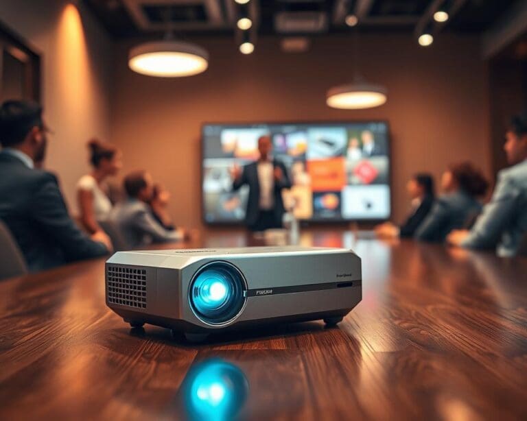 Wat maakt een compacte mini-projector ideaal voor pitches?