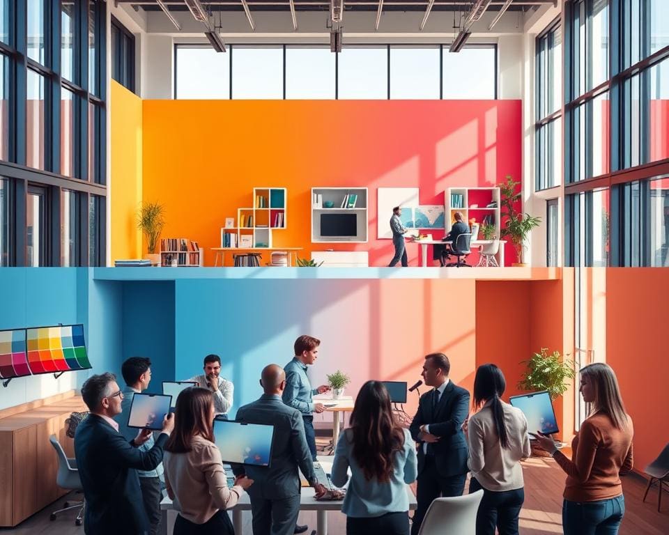 Hoe gebruik je kleur voor ruimtelijk evenwicht?