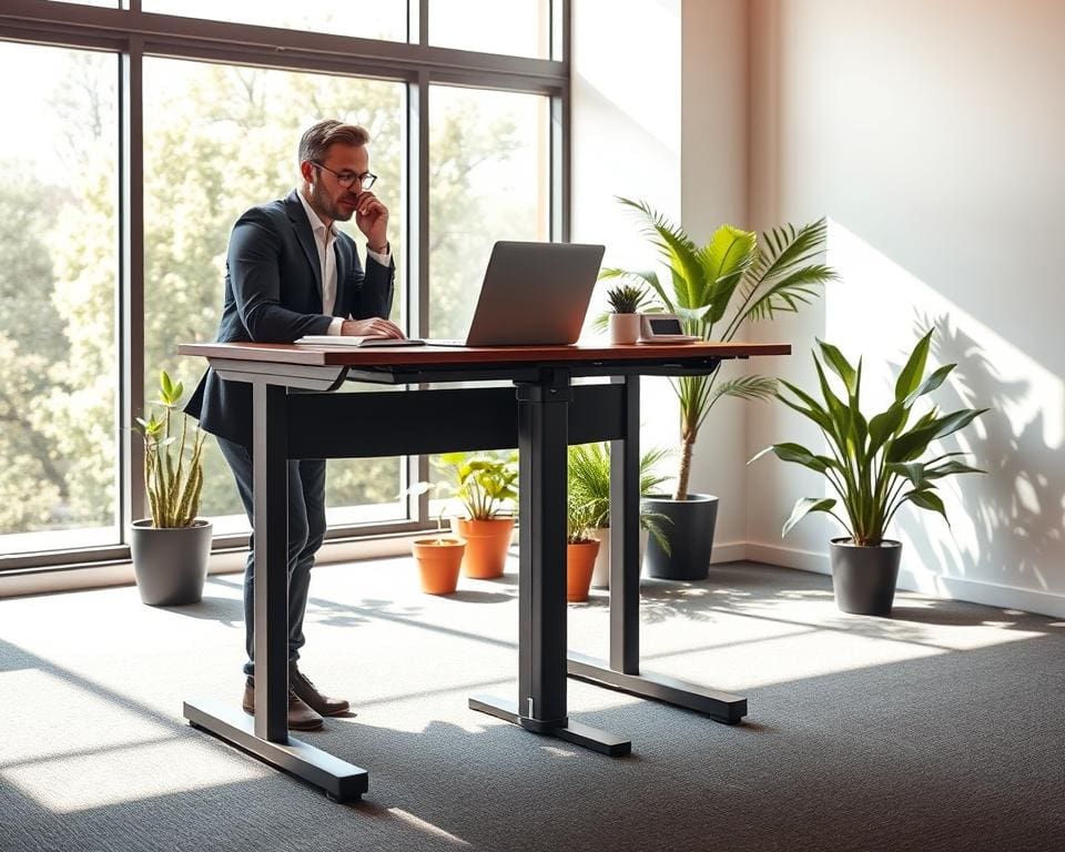 Hoe helpt een zit-sta bureau bij productief werken?