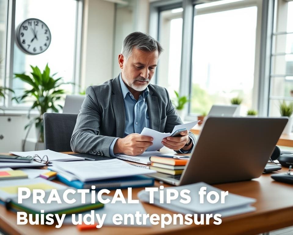 Wat zijn praktische tips voor drukke ondernemers?