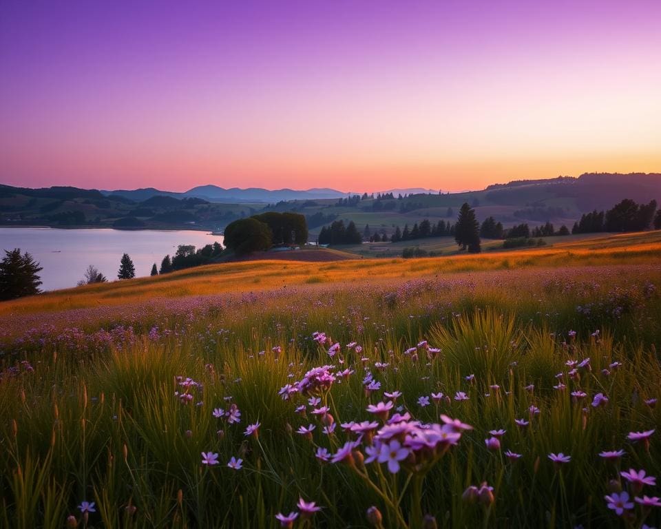 Welke kleuren verlichten de avondrust?