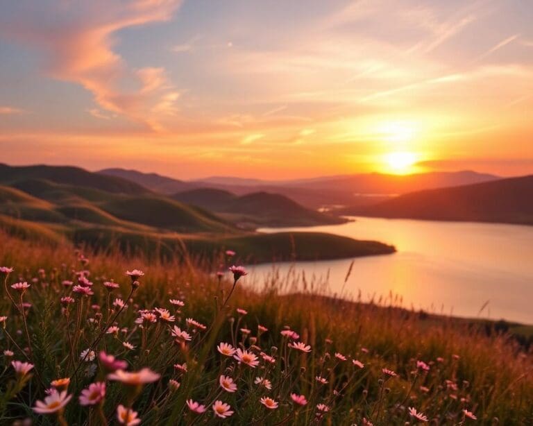 Welke tinten brengen harmonie bij zonsopkomst?