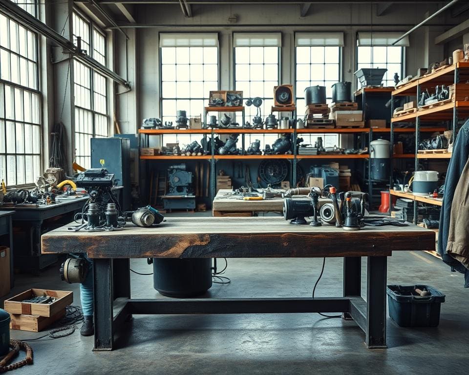 industriële werkbank