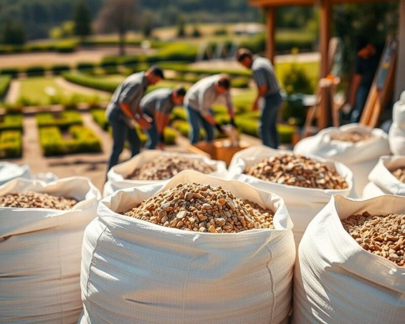 zand en grind in bigbags